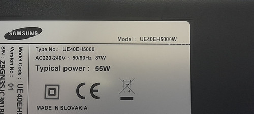 Scheda con tv samsung - scheda,