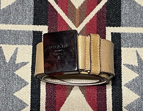 Prada cintura pelle - pelle, marrone