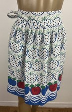 Grembiule cucina vintage rosso bianco blu novità mela tasca cravatta schiena tradizionale moglie