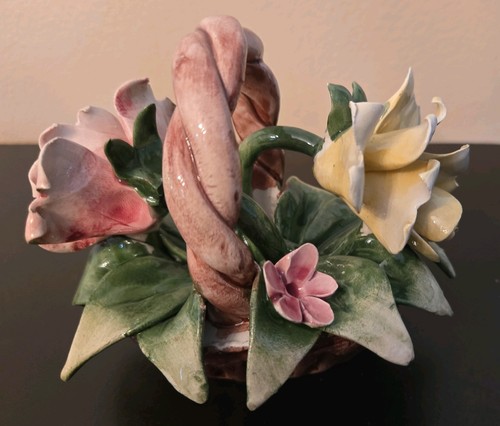 Vintage capodimonte fiori - vintage,