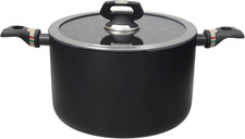 Italika, Pentola Pasta Cm 22 Con Coperchio, Alluminio Forgiato, Grigio Scuro, Ma