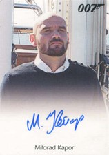 James Bond Archives 2015 Scheda Autografa Milorad Kapor come Silvas Hench