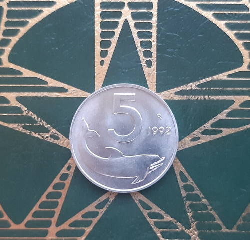 Lire 1992 - 5, (delfino)