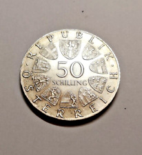 Moneta da 50 Schilling Argento 1974 Austria