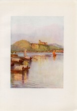 Stampa antica ROCCA di ANGERA