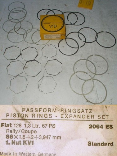 Serie fasce elastiche pistoni