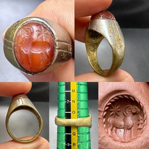 Raro anello antico oro pietra