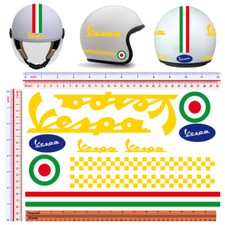 Vespa pvc gialli adesivi casco