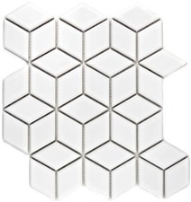 Mosaico IN Ceramica Bianco Specchio Piastrelle Doccia Cucina Wc 13OV-0101 10