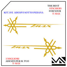 KIT 2 ADESIVI SOTTOPEDANA YAMAHA SCRITTA TMAX STELLA PER T-MAX 500 COLORE ORO