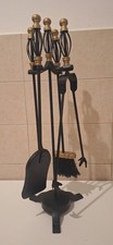 Set attrezzi camino Accessori per stufa Design elegante 5 pz. Ferro
