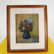 quadro olio su tela vaso di