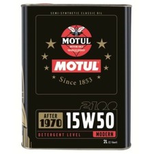 Motul 2100 15w50 2 lt Olio Motore auto e moto storiche semisintetico API SH/CF