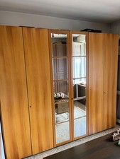 Spazioso Armadio Guardaroba Finitura Ciliegio con Ante a Specchio