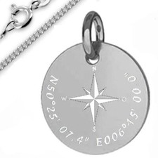Collana bussola e coordinate