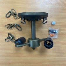 Nuova base soffitto con ganci per tonalità a cupola Tiffany 16 pollici con raccordi Regno Unito