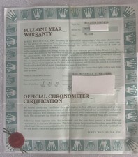 Rolex Datejust 16200 Guarantee Warranty Garanzia