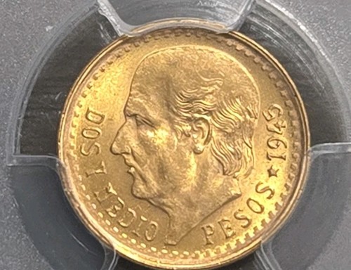 1945 messico oro 2 pesos - messico,