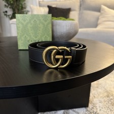 Gucci Cintura Nera GG Marmont