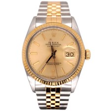 Rolex da Uomo Datejust 36mm 18k Oro Giallo & Orologio IN Acciaio Quadrante Ref: