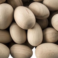 Uova di legno |3 taglie| faggio naturale semplice decorazioni pasquali artigianato lavorazione del legno
