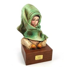 STATUA Stelio Mola Donna Sarda Ceramica smaltata VINTAGE FIGURINA Cagliari Rara