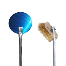 PALA PALE PIZZA FORNO A LEGNA PIZZERIA  2 PZ PALA TONDA 18CM SPAZZOLA 16CM