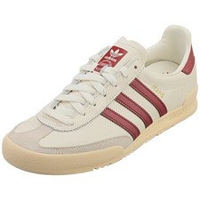 Adidas Jeans Scarpe da Ginnastica Uomo Moda in Bianco Borgogna - 10 UK