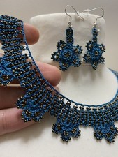Orecchini collana uncinetto