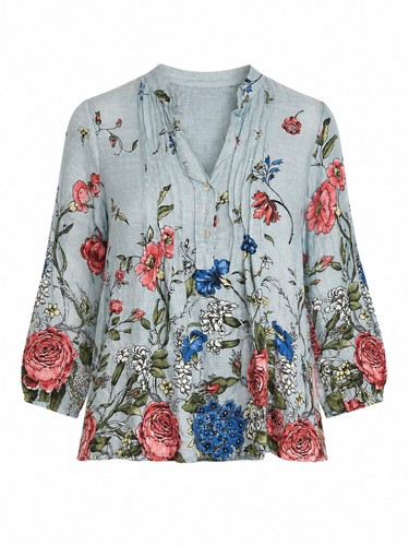 Top tunica blusa - , lino