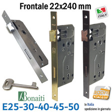 SERRATURA PORTA INTERNA 540P BONAITI FRONTALE RETTANGOLARE 22X240 MECCANICA OKAY