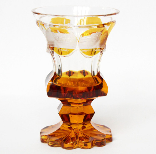 Bicchiere biedermeier vetro - biedermeier,
