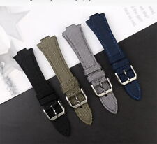 Cinturino orologio per 1853 TISSOT PRX T137.407/T137.410 nylon 26x12mm blu nero