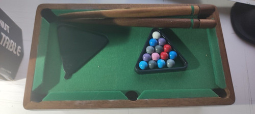 Walnut pool table - table, mini