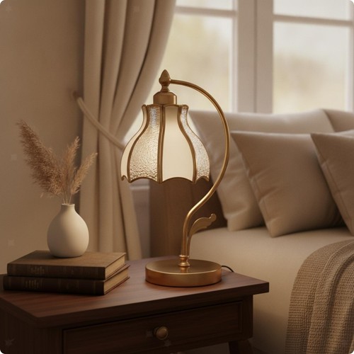 Lampada tavolo con paralume - lampada,