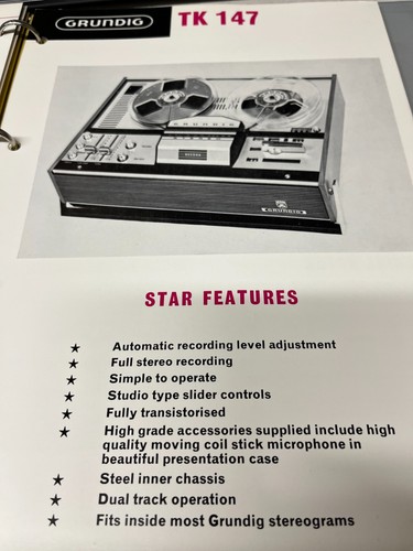 Grundig tk147 reel - reel, to