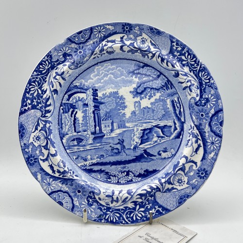 Antico piatto decoro blu - piatto,