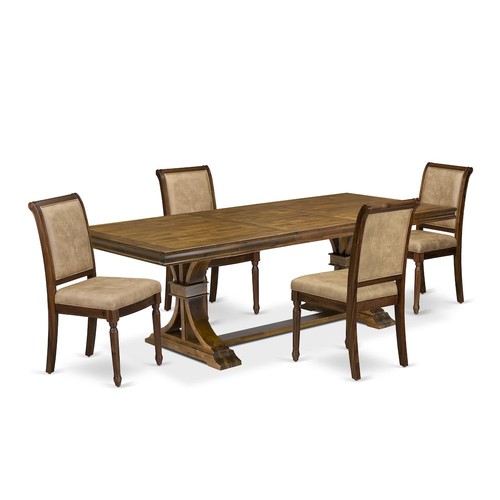 Set tavolo pranzo moderno 5 - tavolo,
