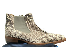 BUONAVENTURA scarpa uomo size Eu 40 stivaletto pitone avorio BV12(insole 30,5cm)