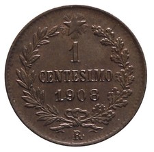 DN - Regno d'Italia - 1 centesimo 1908 - Vittorio Emanuele III - 12190