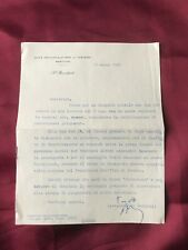Autografo ARNALDO BELLINI-Presidente AC MANTOVA-lettera firmata 1961-Calcio