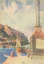 s662 cartolina capri colonna romana provincia di napoli