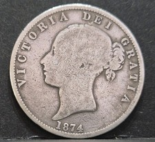 Moneta Argento 1874 Mezza