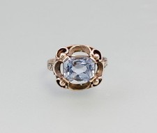 Anello oro rosso e topazio