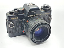 Praktica B200 fotocamera elettronica pellicola 35 mm con obiettivo Prakticar 1:1.8 50 mm