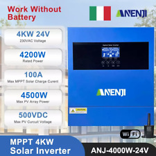 4000W Inverter Solare Off-Grid Ibrido MPPT100A Pure Sine Wave 24V 220V 500V WIFI