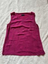 Top in pura seta fucsia con