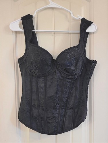 Top bustier corsetto - nero,