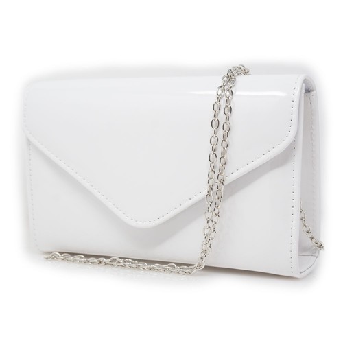 Pochette bianca lucida vernice