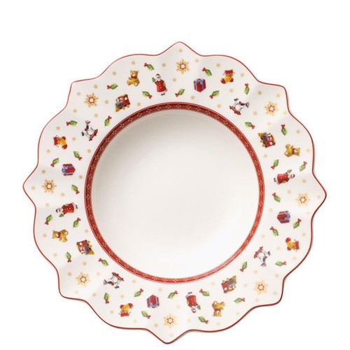 Piatto fondo bianco del natale - piatto,